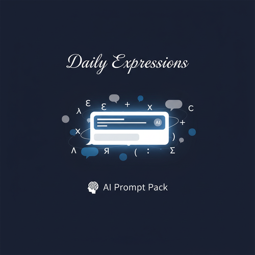 Daily Expressions AI Prompt Pack - Navy